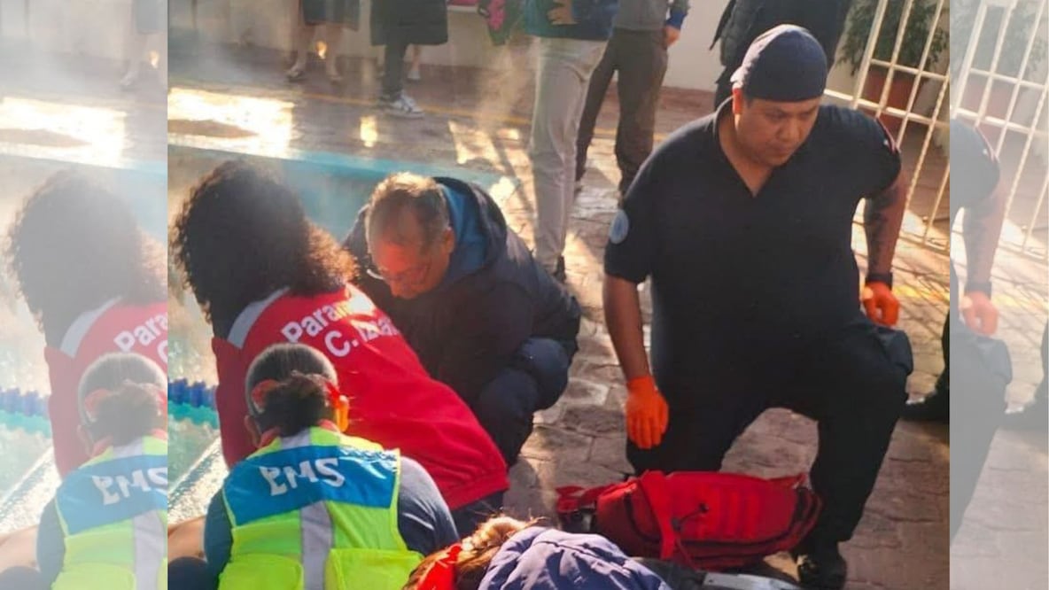 A pesar de que profesores y paramédicos de Protección Civil brindaron los primeros auxilios de forma inmediata, no lograron reanimar al hombre. Foto Especial