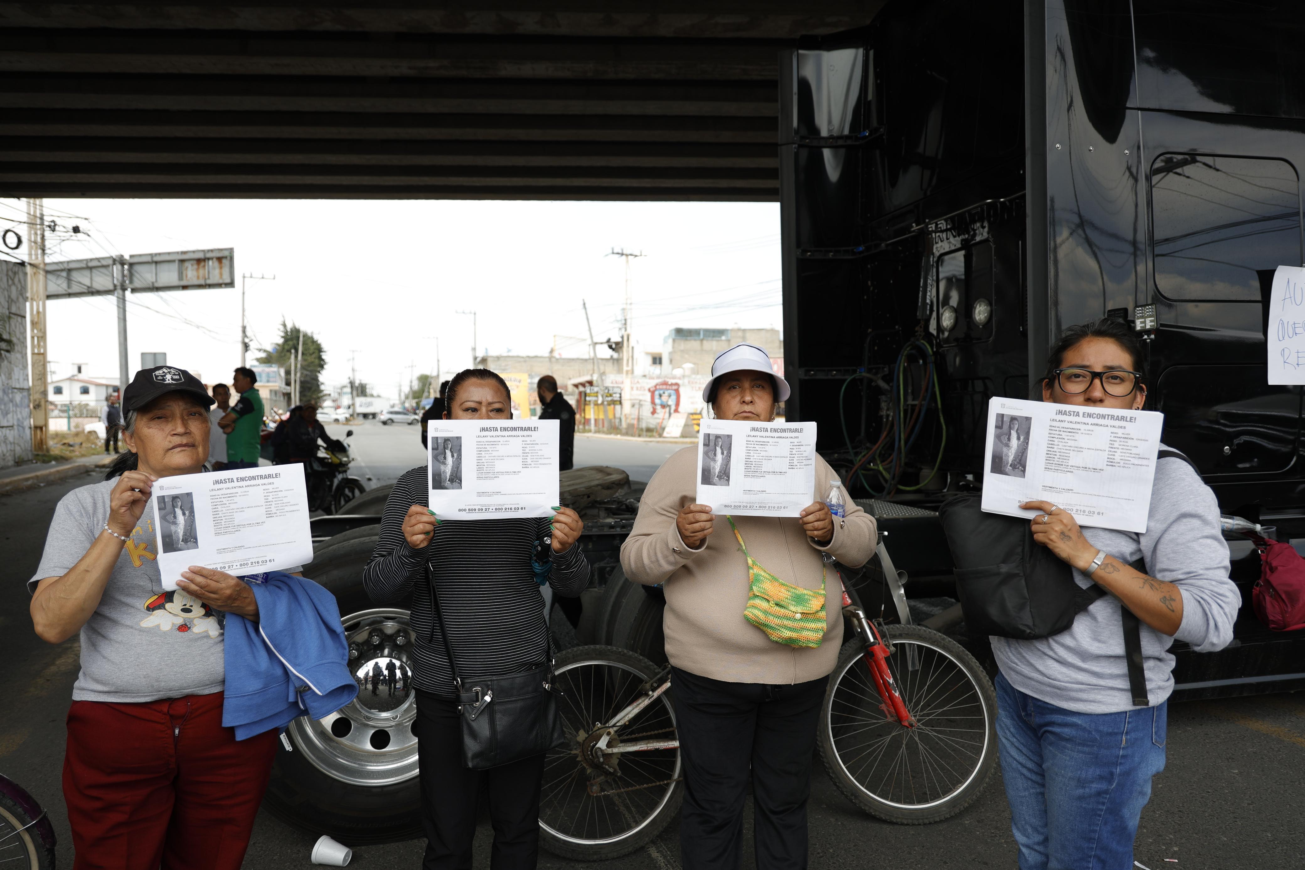 Con bloqueo exigen búsqueda urgente de la niña Leilany en Lerma