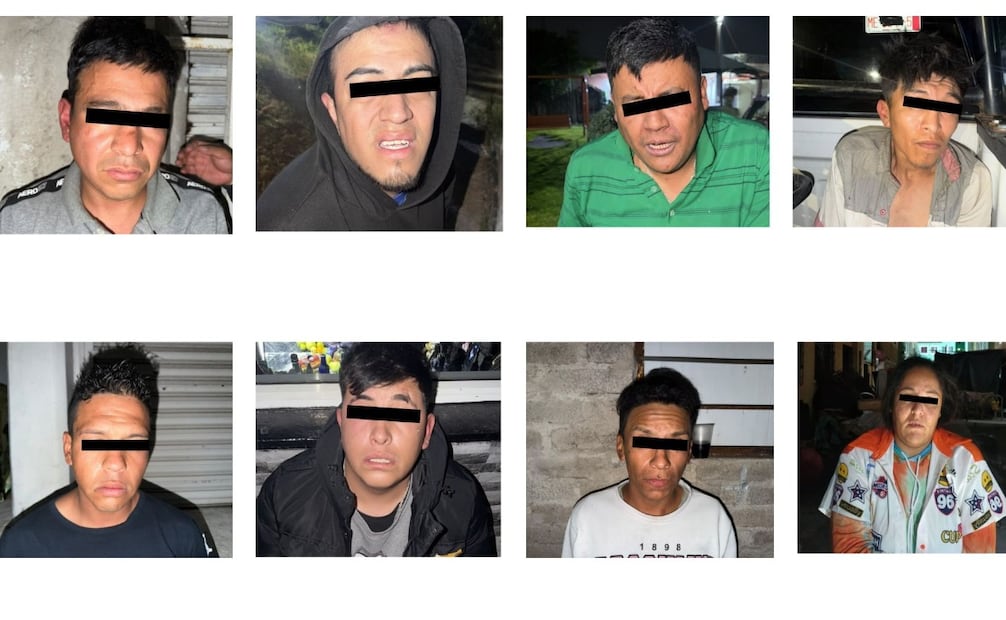 Ocho personas fueron detenidas durante un operativo conjunto en Ecatepec. Foto Especial