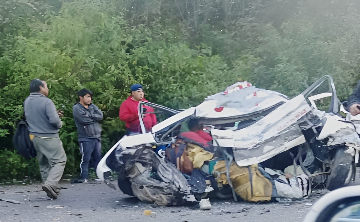 El accidente ocurrió está mañana de martes sobre la carretera federal Tenango del Valle Tenancingo. Foto: Especial