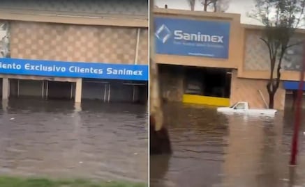 Bajada de agua de la Sierra de Guadalupe arrastra autos y suspende el Mexibús Línea 4