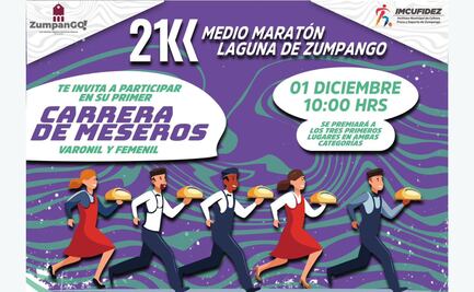 ¡A correr y servir! Medio maratón y carrera de meseros en Zumpango