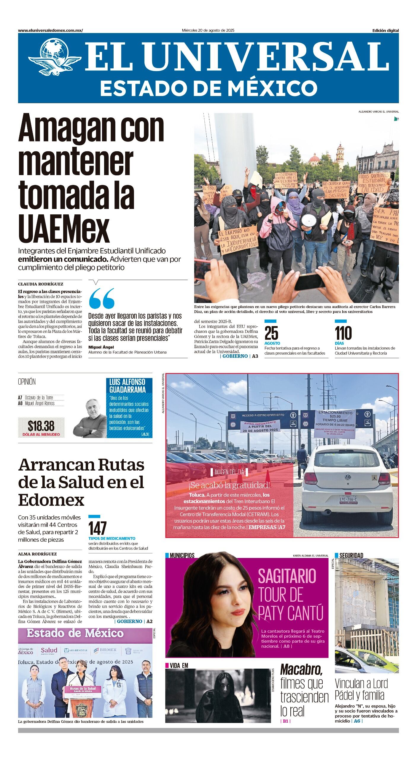 Portada 20 de agosto 2025