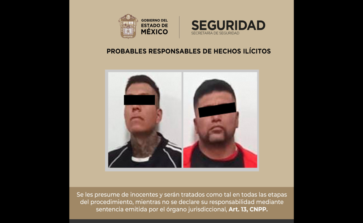 Al revisar a Gerardo “N” y Pedro “N” de 37 y 28 años de edad, respectivamente. Foto: Especial