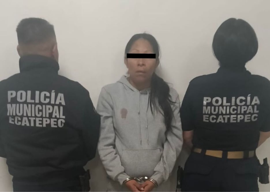 La mujer fue detenida por la Policía Municipal presentada ante el Ministerio Público y posteriormente trasladada al penal de Chiconautla, en cumplimiento a una orden de aprehensión por el abandono del bebé. Foto: especial