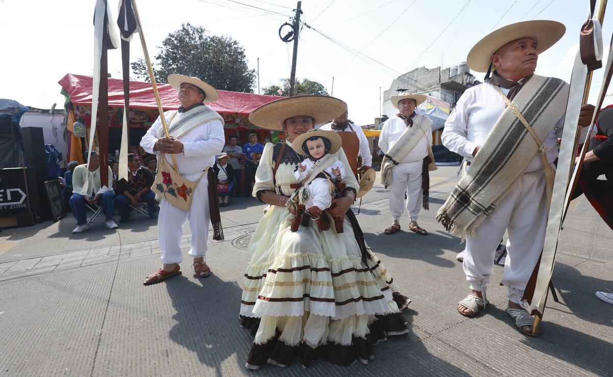Los creyentes llevan 33 años realizando la danza que se ofrece al santo patrono.
Foto: Alejandro Vargas / EL UNIVERSAL Edomex