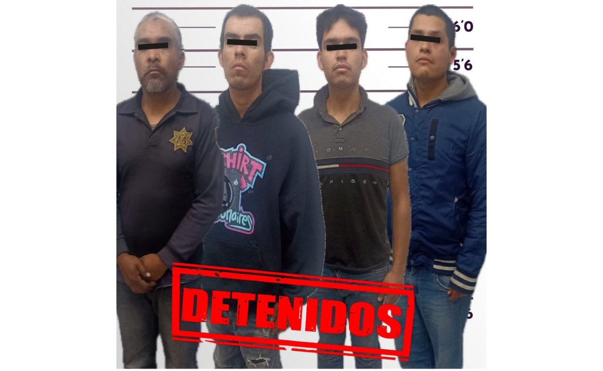 Detienen a cuatro sujetos por el delito de robo de vehículo en Zumpango