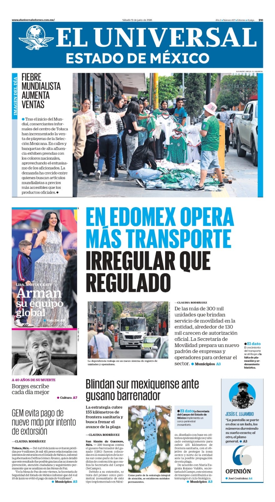Portada del 13 de junio de 2026