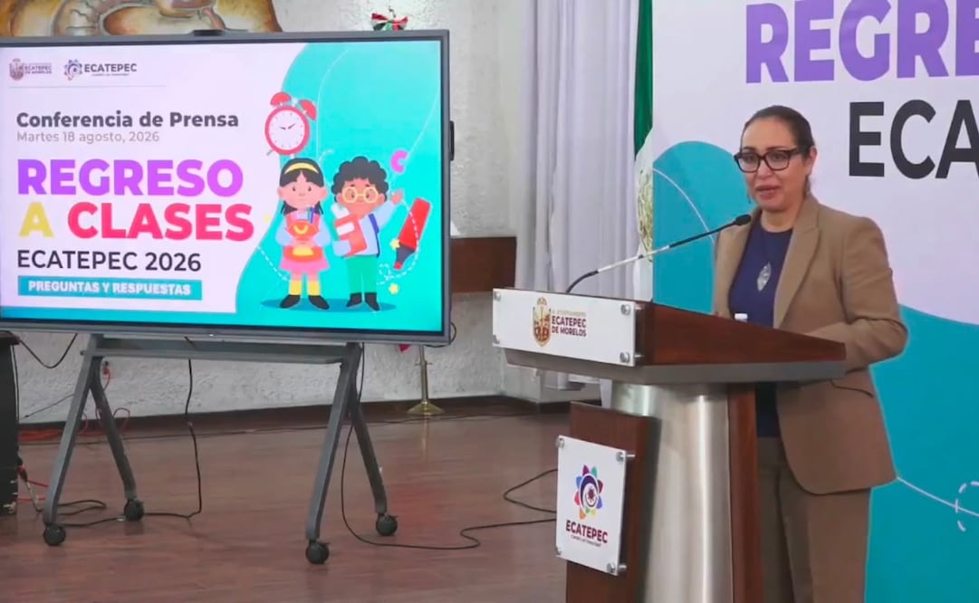 La alcaldesa Azucena Cisneros Coss anunció los apoyos y acciones para el regreso a clases 2026-2027. Foto especial