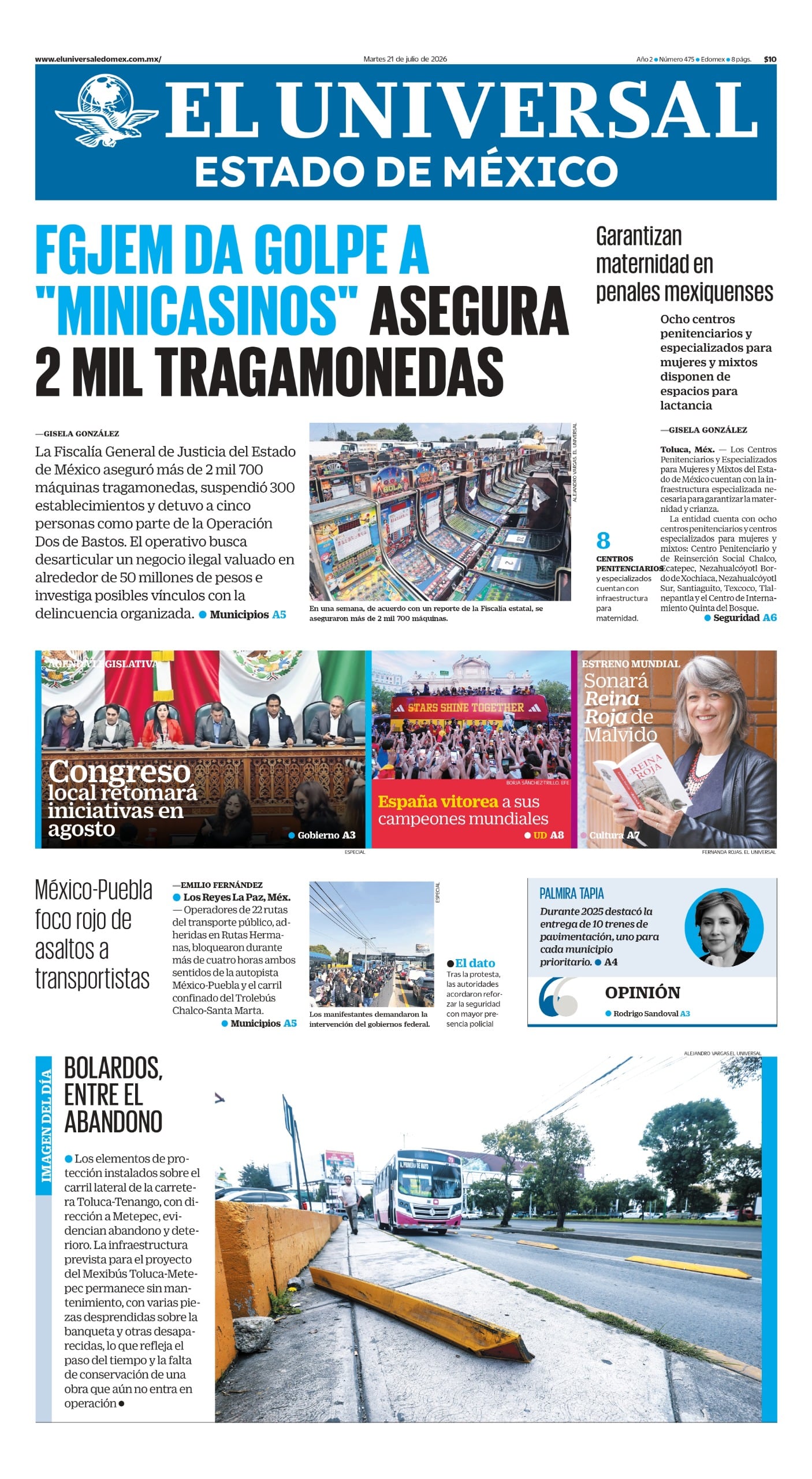 Portada 21 de julio de 2026