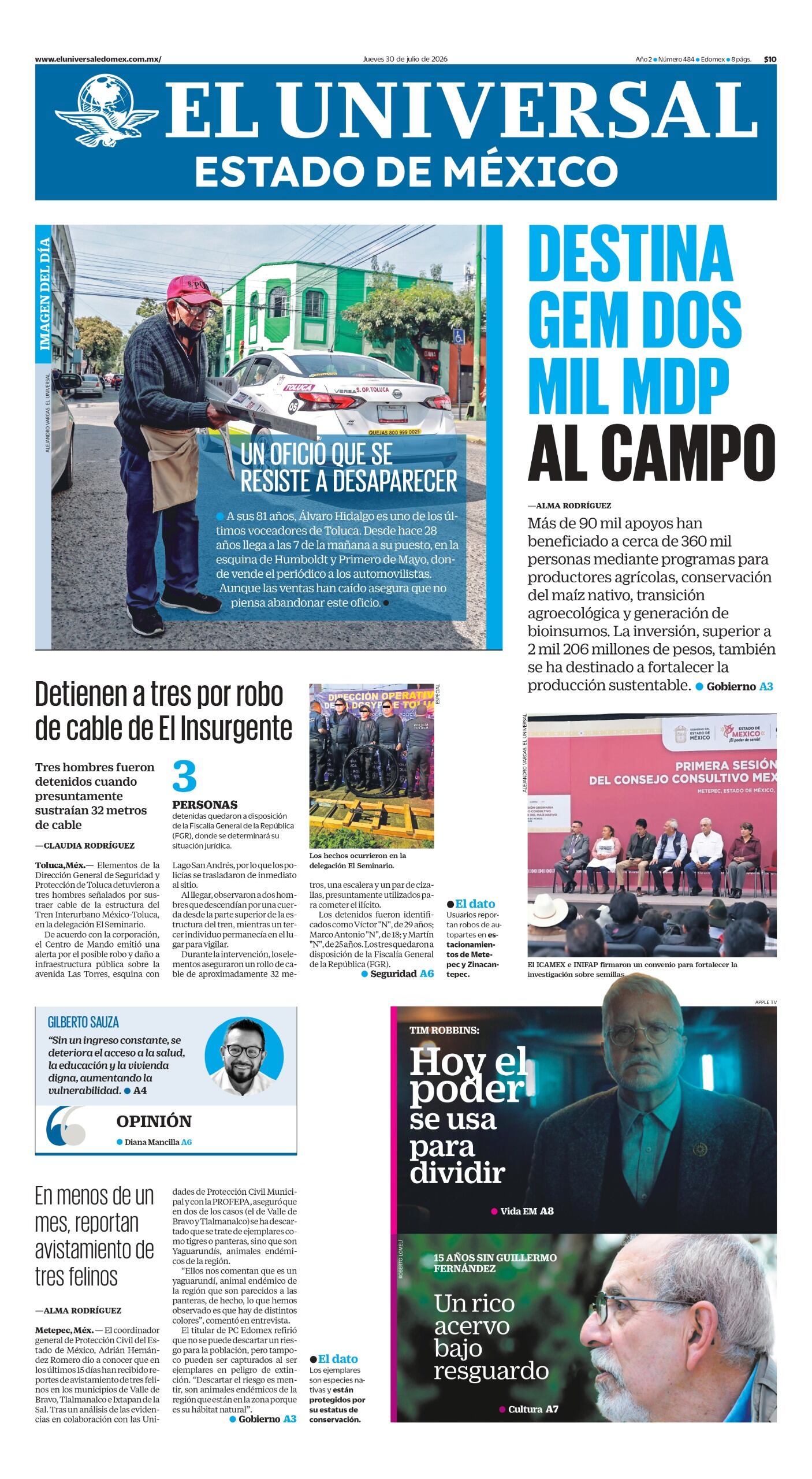 Portada 30 de julio de 2026
