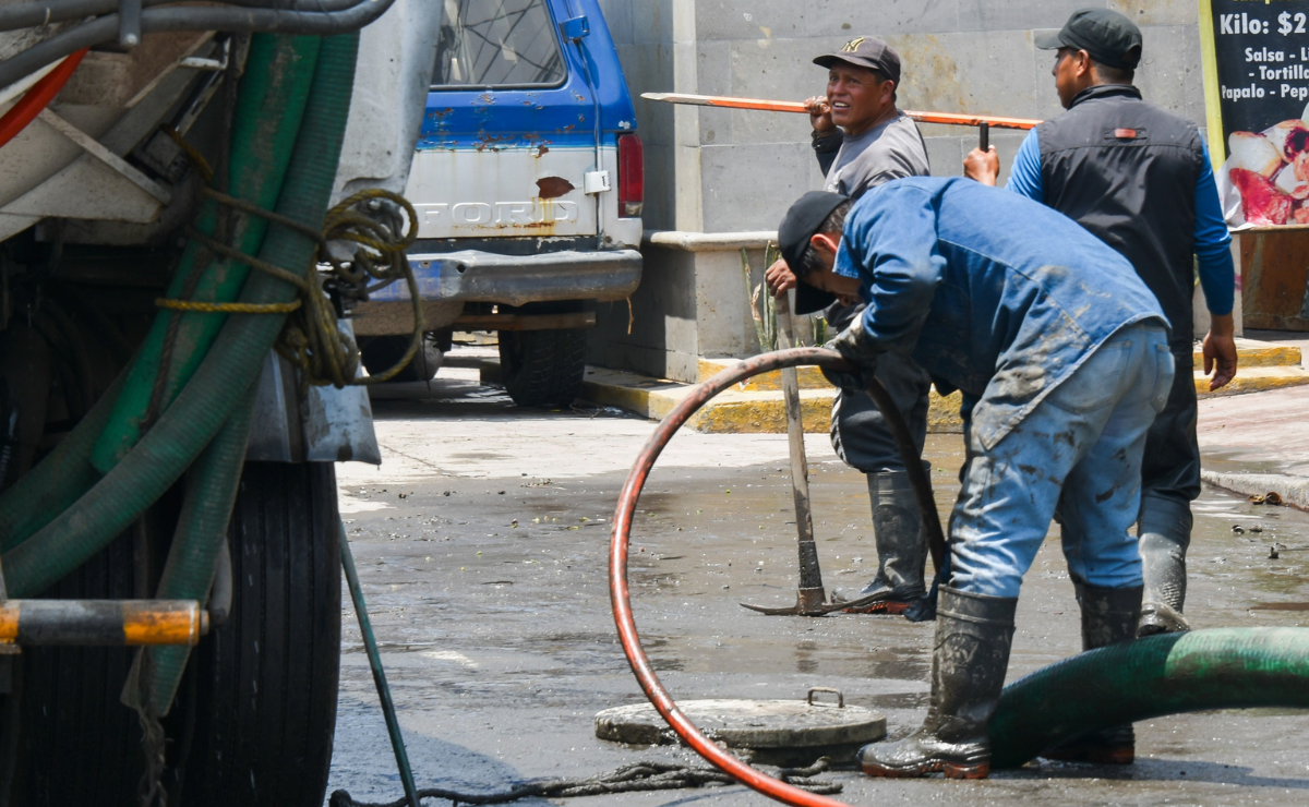 En San Mateo Atenco, las autoridades continúan los trabajos para recuperar las zonas afectadas por las lluvias. Foto: Especial