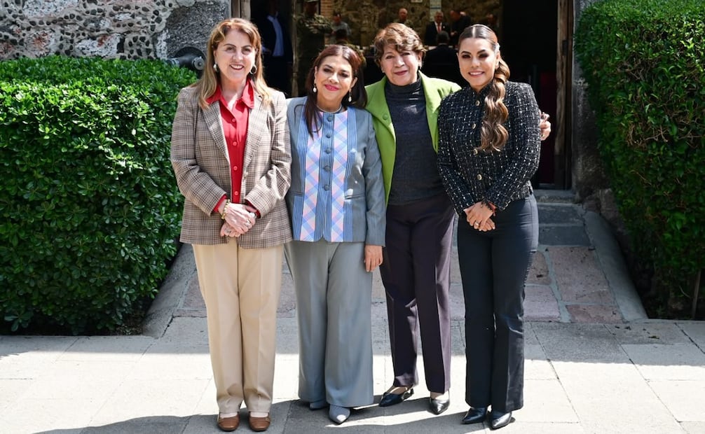 La gobernadora Delfina Gómez presidió la Reunión Interestatal por la Paz y Seguridad en las instalaciones del Cicatec en Tecámac. Foto Especial