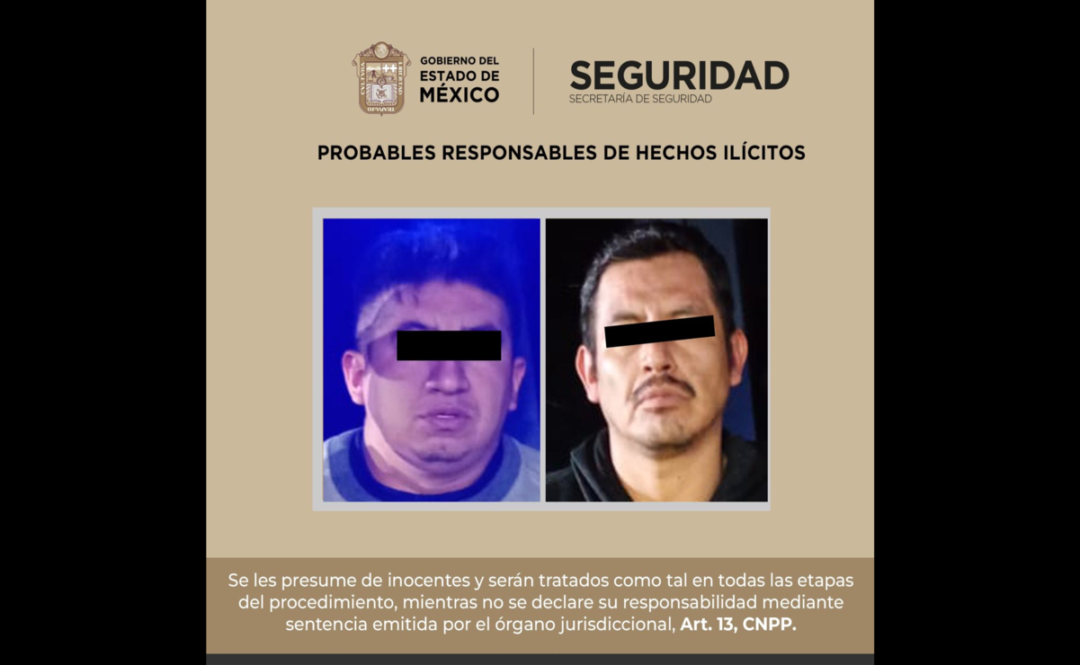 Los detenidos son dos hombres de 30 año. Foto: Especial.