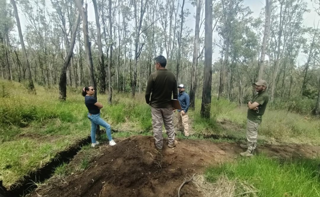Zanjas de cimentación y divisiones de terreno fueron descubiertas en un área cercana a los 15 mil metros cuadrados. Foto Especial