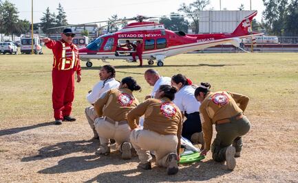 Grupo Relámpagos capacita a municipios del Edomex ante emergencias aeromédicas