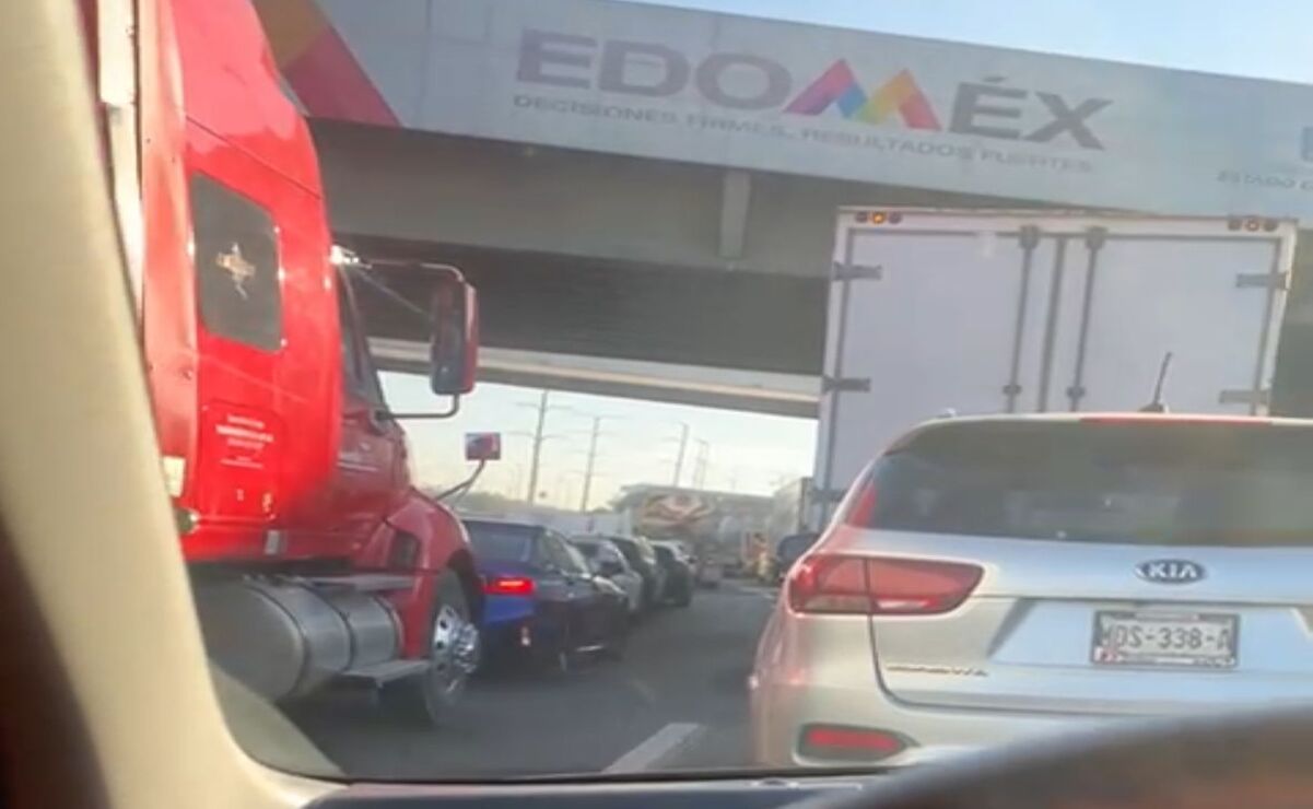 Los asentamientos viales también ocurren para quienes se dirigen de Huehuetoca y Zumpango hacia Ecatepec. Foto: Especial
