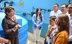 Delfina Gómez inaugura en Valle de Chalco sistema de captación pluvial del programa "Escuelas con Agua"