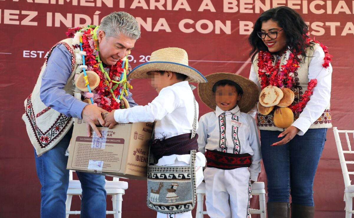Edomex: Entregan más de 90 mil canastas alimentarias a niños indígenas en situación de pobreza
