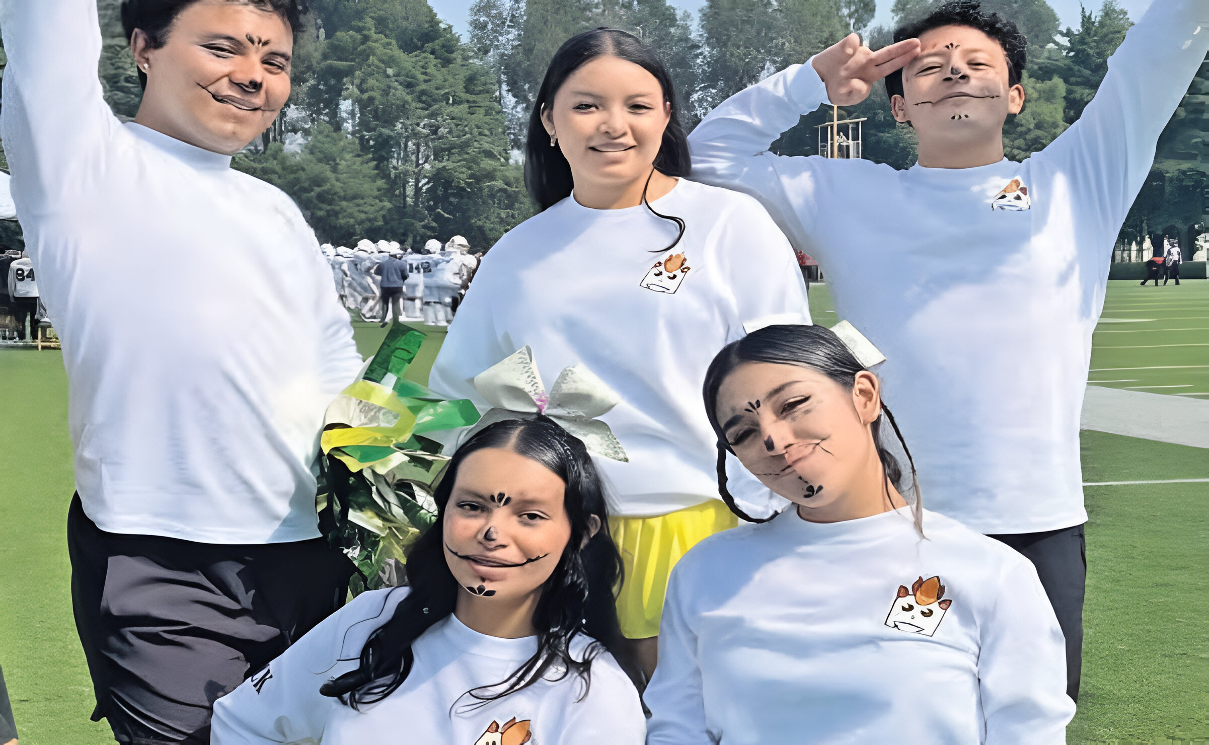 El grupo de porristas Golden Wilds existen desde el 2014 y es encargado de animar los partidos de los Potros Salvajes. Foto: Alejandra Santillán.