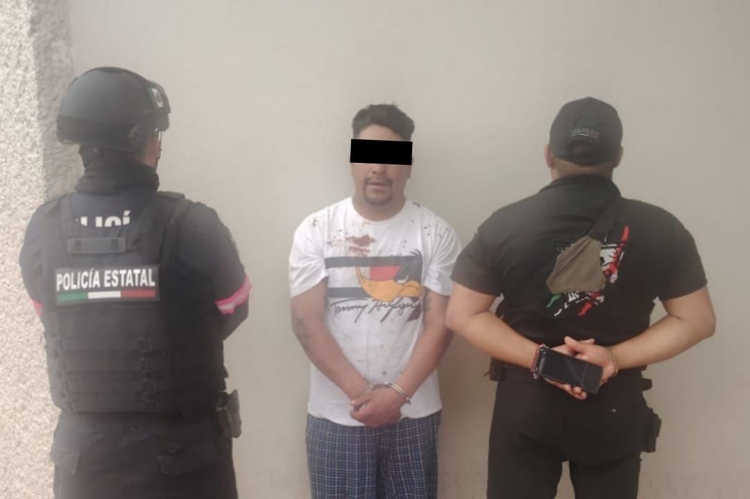 ¡No más violencia! Cae sujeto que golpeó y acuchilló a su pareja en Ecatepec