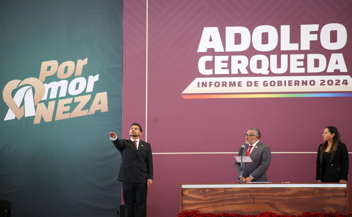 Adolfo Cerqueda rinde protesta como alcalde de Nezahualcóyotl