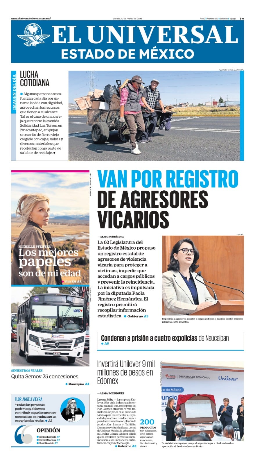 Portada 20 de marzo de 2026