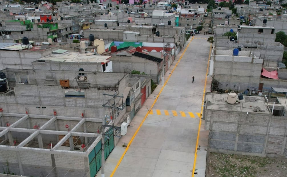 Seis vialidades de la colonia Ejido de Santa María Tulpetlac fueron transformadas por completo con pavimento de concreto hidráulico de alta durabilidad. Foto Especial