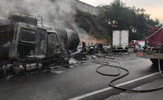 ¡Precaución! Incendio de pipa en la Chamapa-Lechería provoca desviaciones en diversos puntos