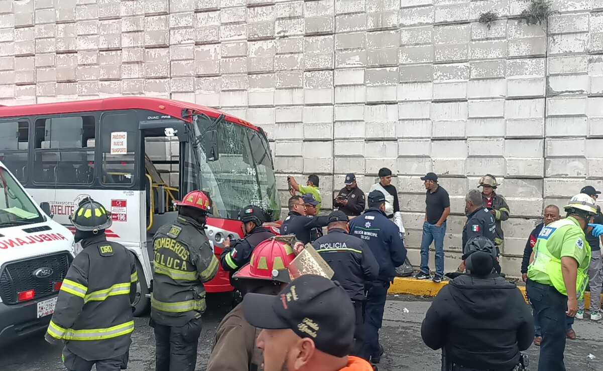 Accidente de autobús en Toluca deja 35 personas lesionadas