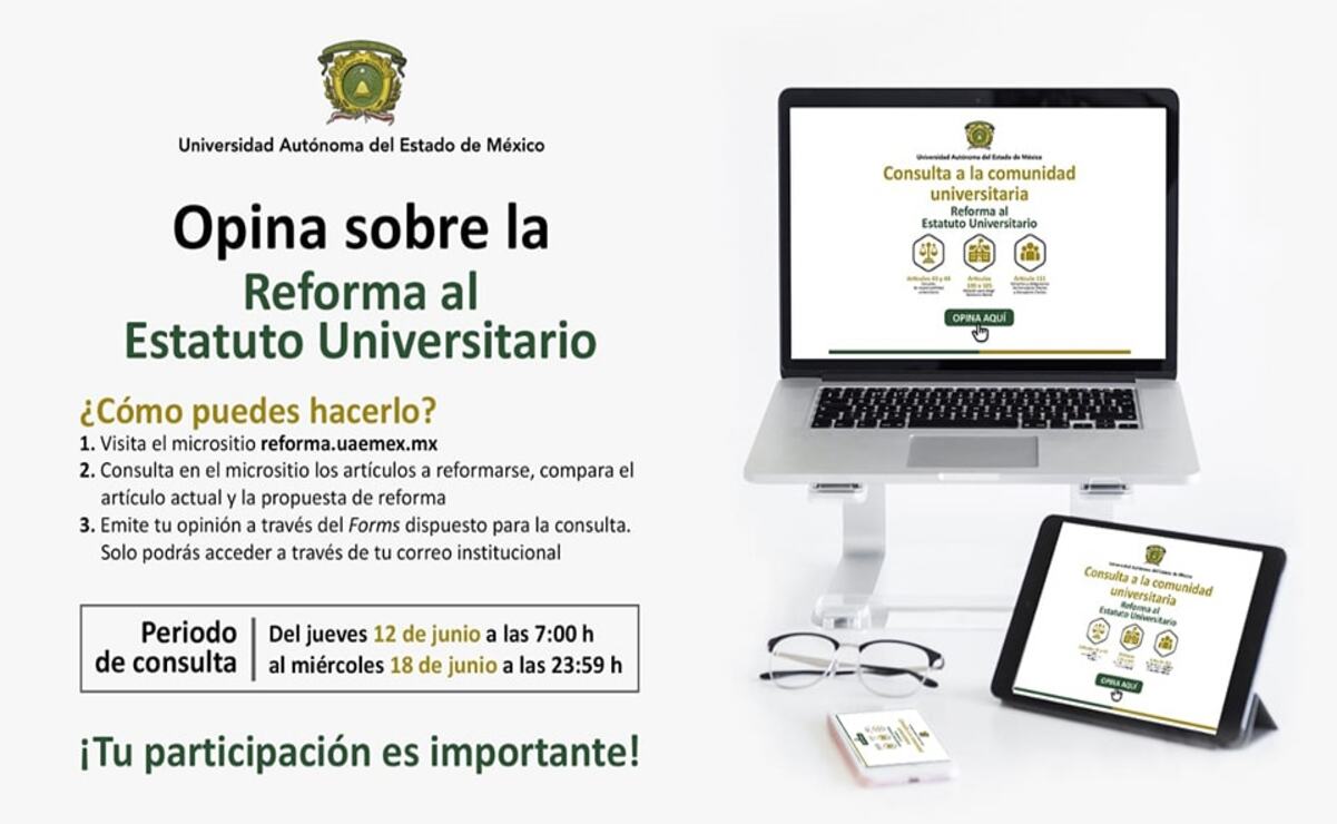 La consulta universitaria sobre la Reforma al Estatuto Universitario, se llevará a cabo del 12 al 18 de junio de manera electrónica. Foto: Especial