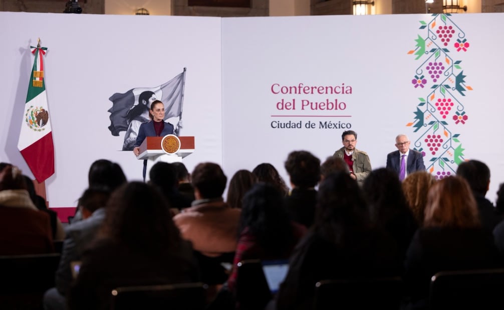 La presidenta Claudia Sheinbaum presentó desde "Las mañaneras del pueblo" el programa emergente de 12 acciones para fortalecer al IMSS. Foto Especial