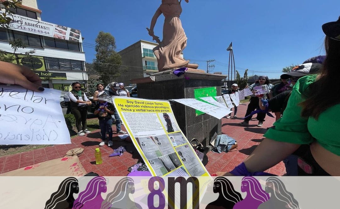 En Atlacomulco, las mujeres realizaron una marcha pacífica para este 8M. Foto: Michelle Sánchez