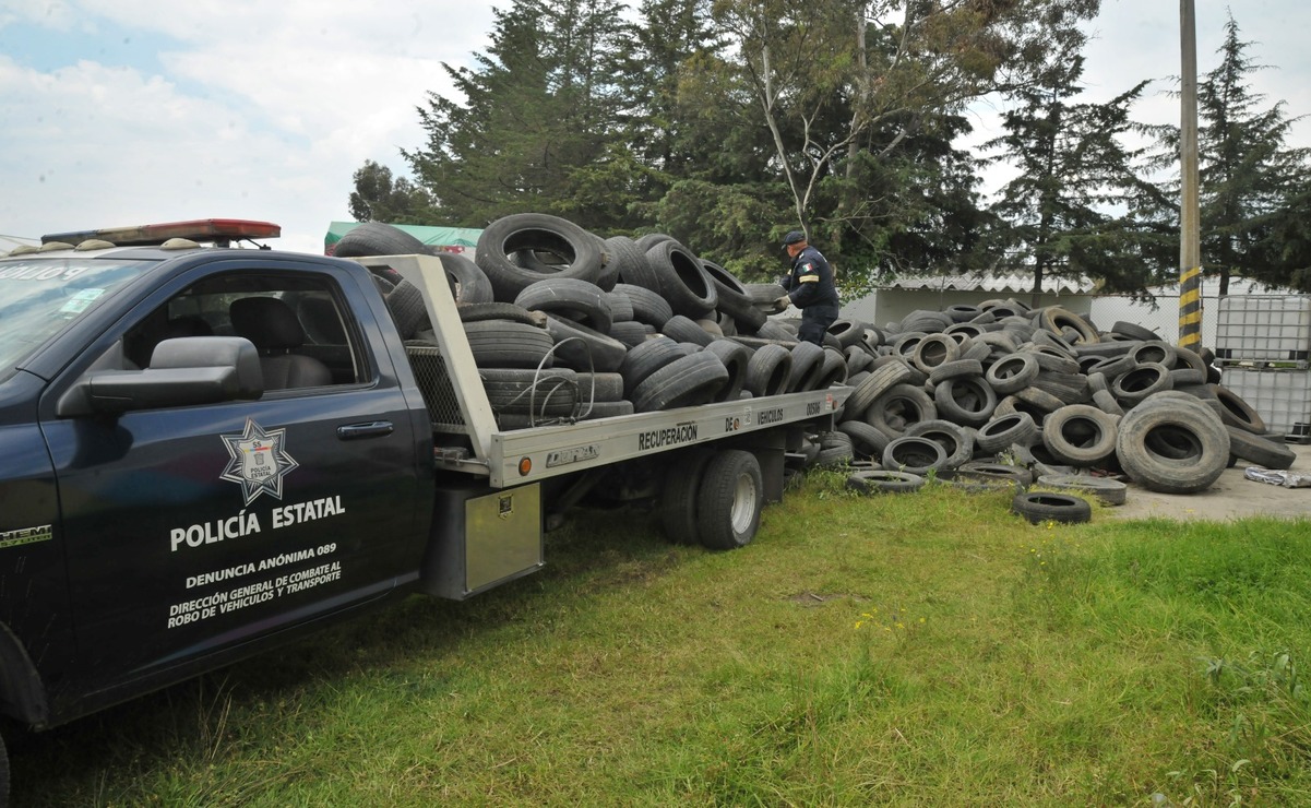 En la Segunda Jornada de Limpiemos Nuestro Edomex, se recolectaron 2 mil llantas que serán llevados a reciclar. Foto: Especial.