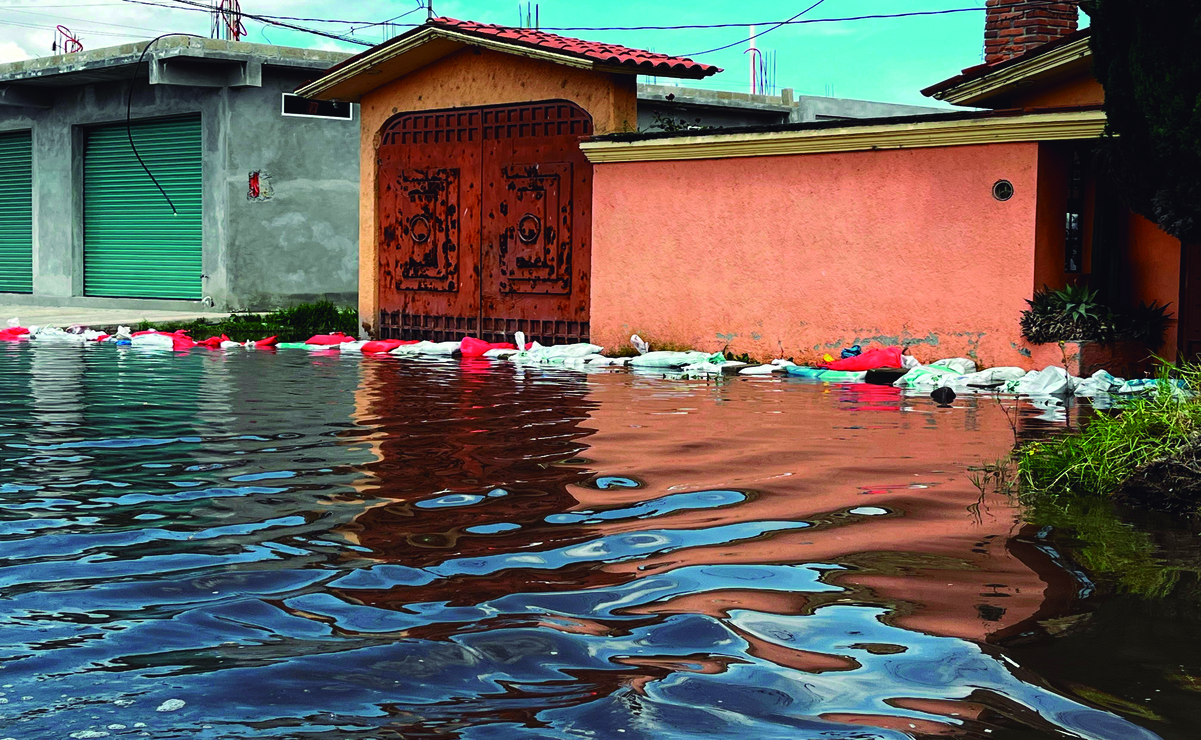 Las ciénegas de Lerma han alcanzado su máxima capacidad provocando afectaciones en San Pedro Tultepec / Foto Alejandro Vargas