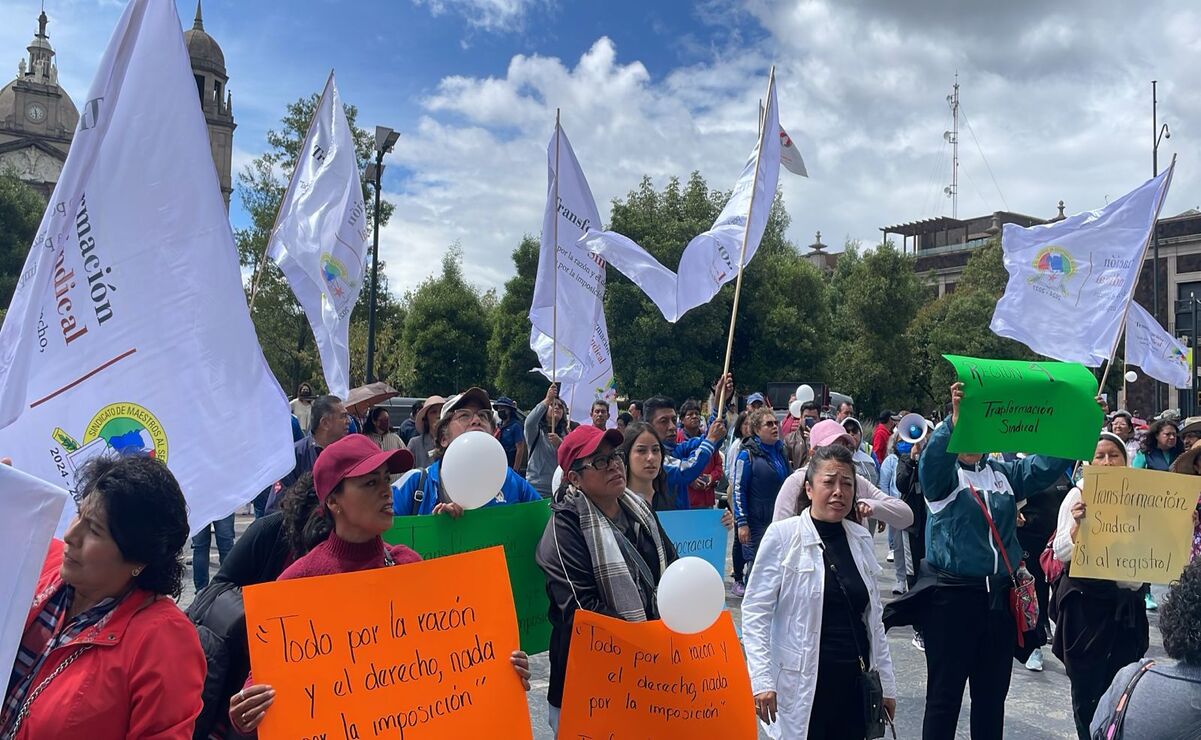 Exigen maestros del Edomex respeto a la Democracia Sindical