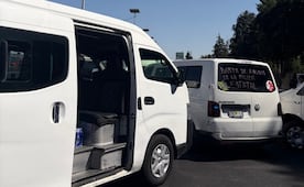 Transportistas denuncian corrupción policial con bloqueo total en Periférico Norte