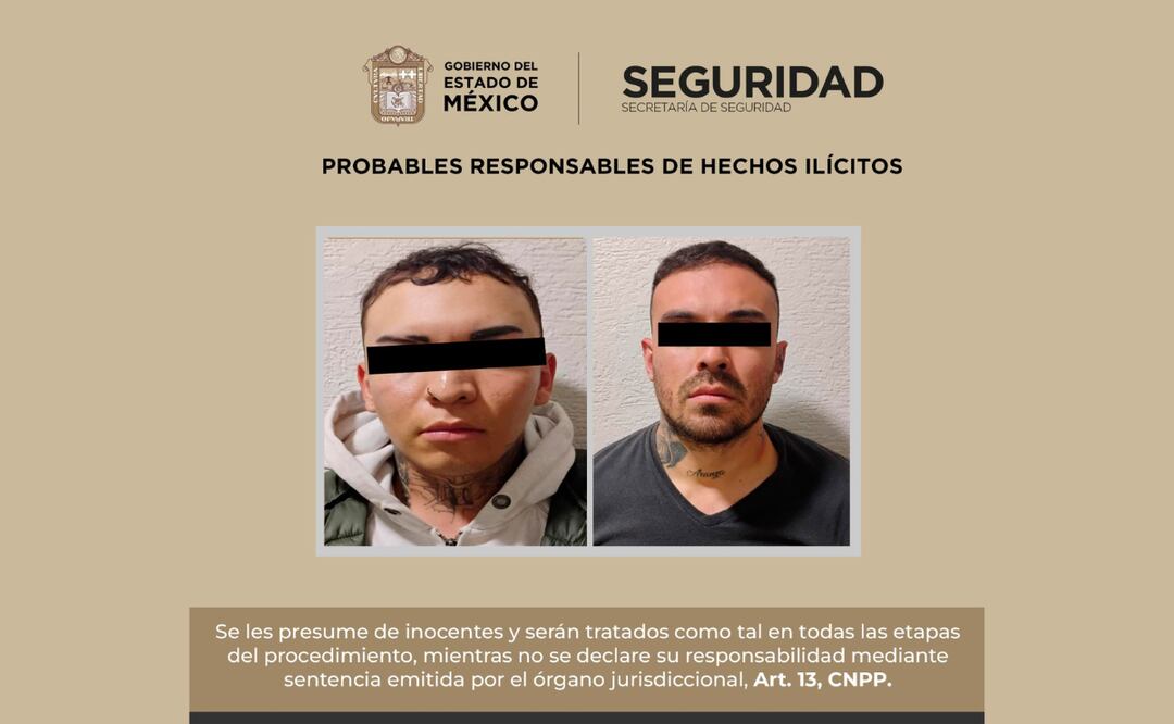 Ángel y Rodrigo de 24 y 29 años fueron detenidos en dos autos de alta gama Foto: Especial