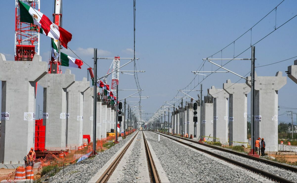 El tramo visible del Tren México-Pachuca que se ubica en el municipio de Nextlalpan / Foto Especial