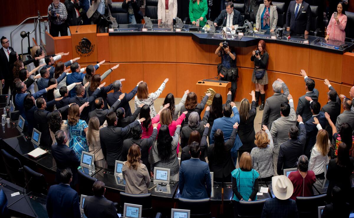 Los tres nuevos magistrados del Edomex tomaron protesta ante la Cámara Alta. Foto: Especial