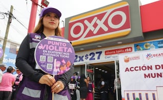 Suman 80 tiendas Oxxo como Puntos Violeta en Ecatepec para brindar refugio y seguridad a las mujeres