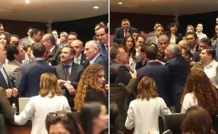 Adán Augusto y Miguel Ángel Yunes protagonizan riña contra panistas en el Senado; “te voy a partir la madre”, acusan amenazas