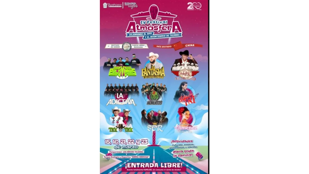 PolyMarchs encabeza el cartel de los artistas que se presentarán en el Festival Atmósfera 2025 en Tecámac. Foto: Especial