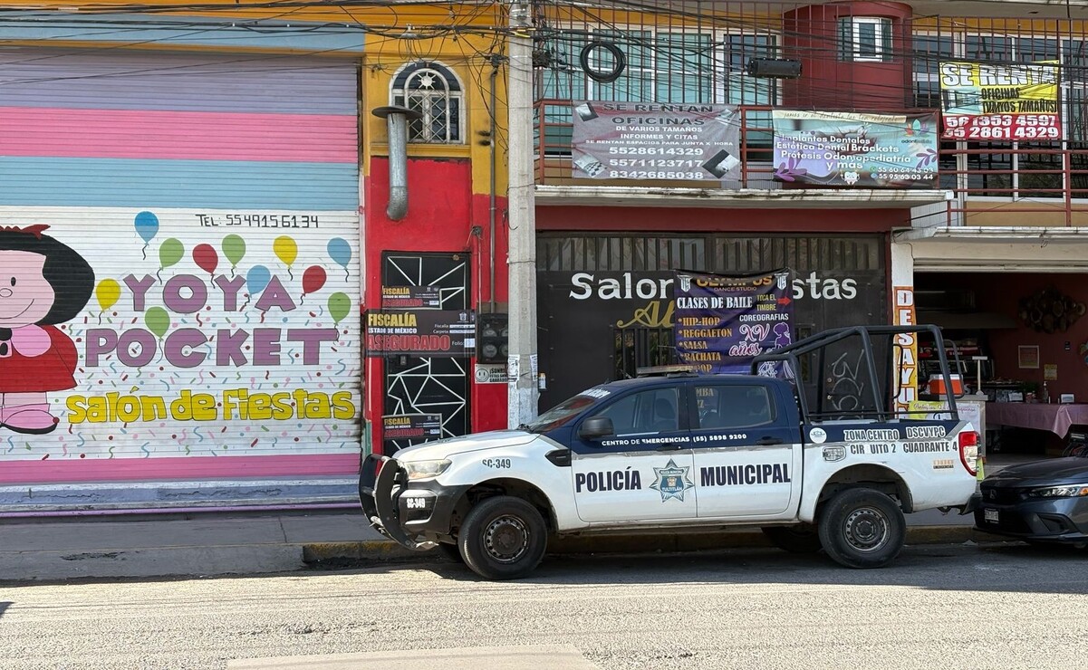 El lugar luce con sellos de la Fiscalía Especializada en Homicidios, además de tener resguardo policial. Foto: Arturo Contreras / El Universal Estado de México