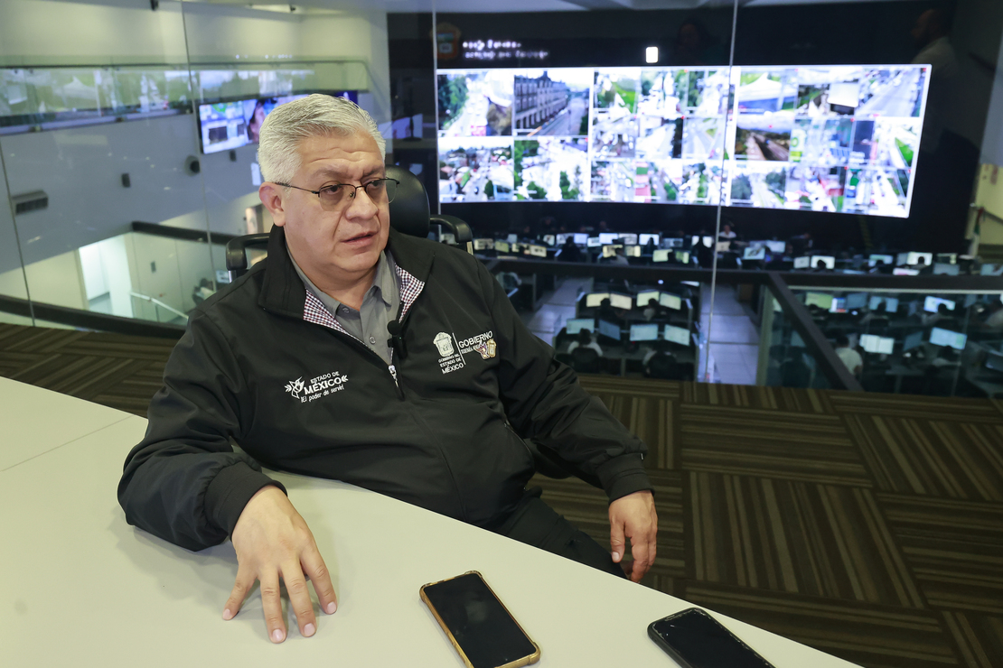 Cristóbal Castañeda Camarillo, secretario de Seguridad del Estado de México. Foto Alejandro Vargas