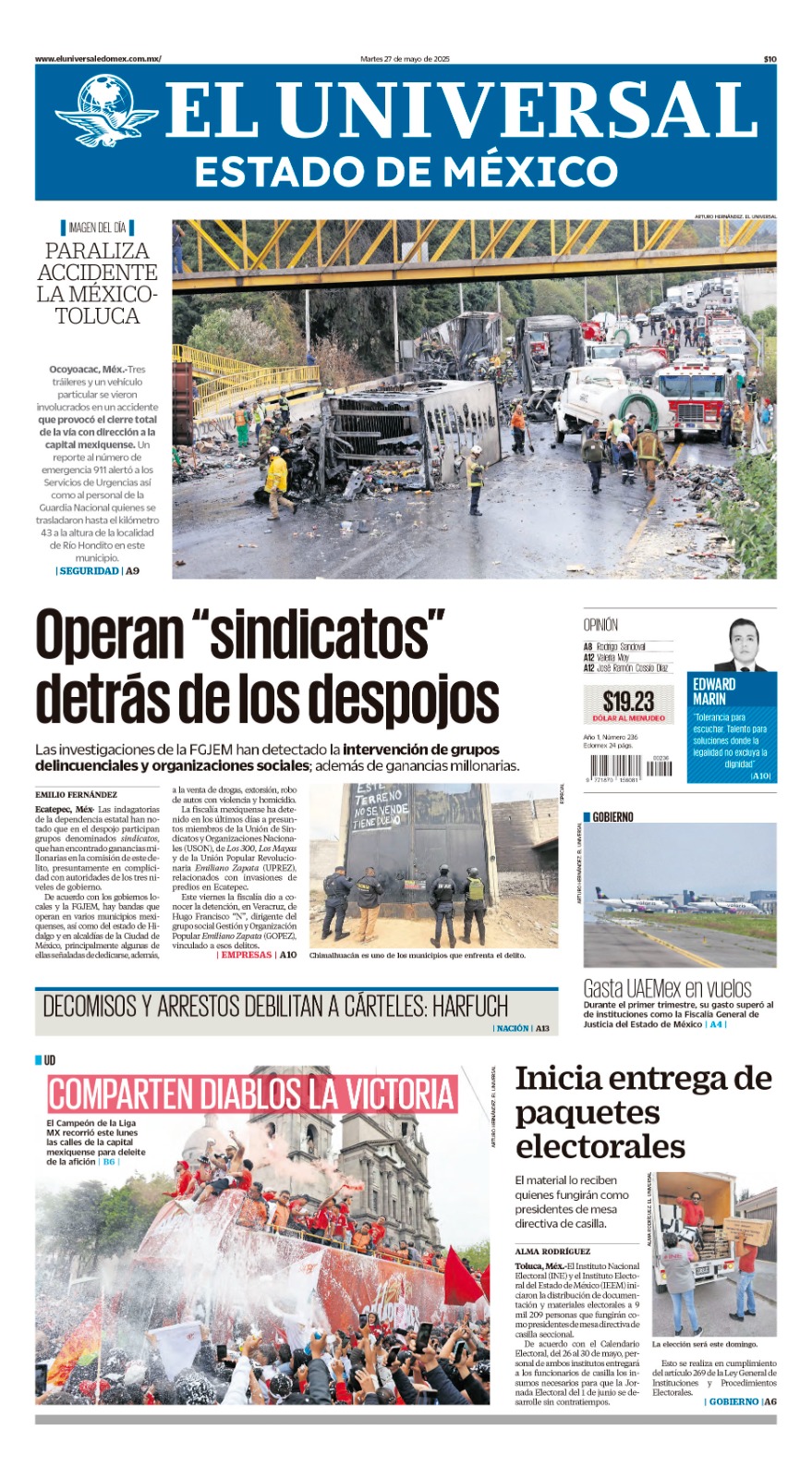 Portada 27 de mayo 2025