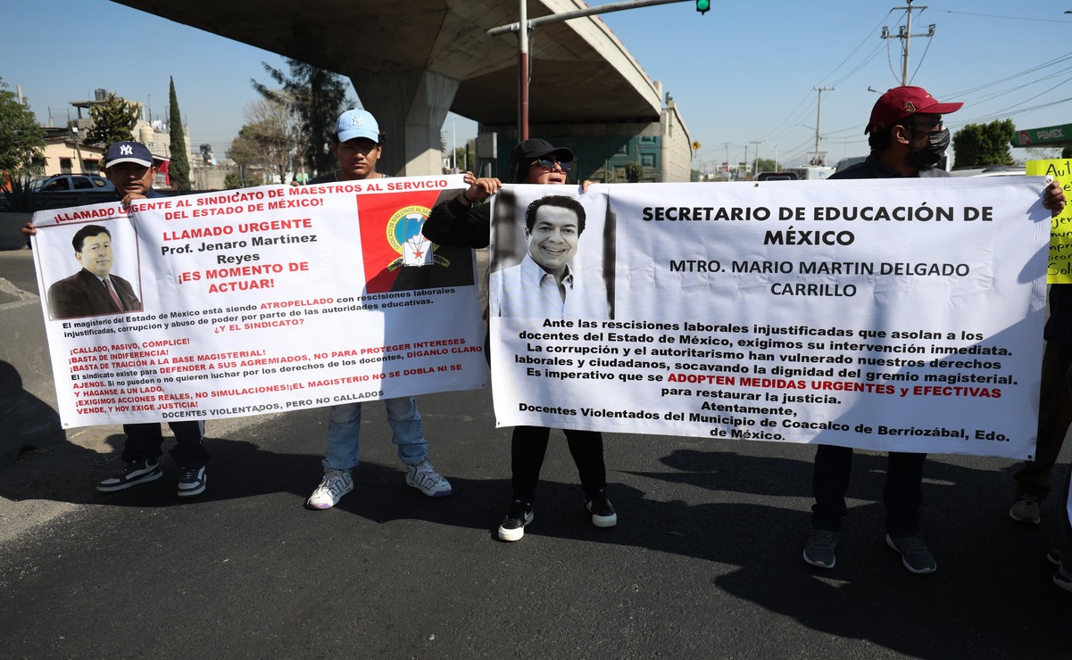 Los inconformes solicitaron la intervención de la gobernadora Delfina Gómez Álvarez para que separe de su cargo a Elvira Marín Sánchez.  Foto: Luis Camacho | El Universal Estado de México
