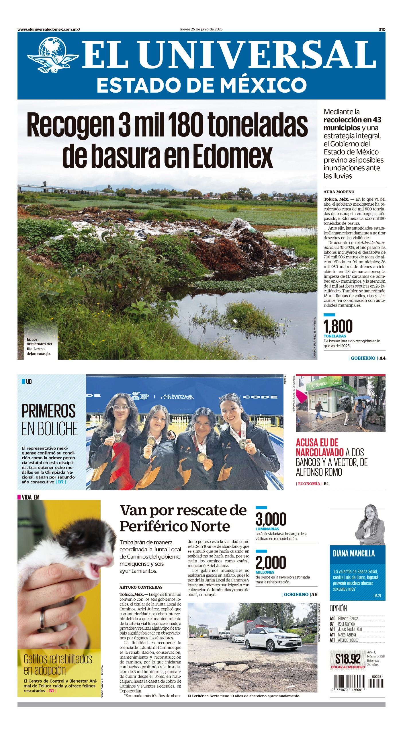 Portada Edomex 26 de junio 2025