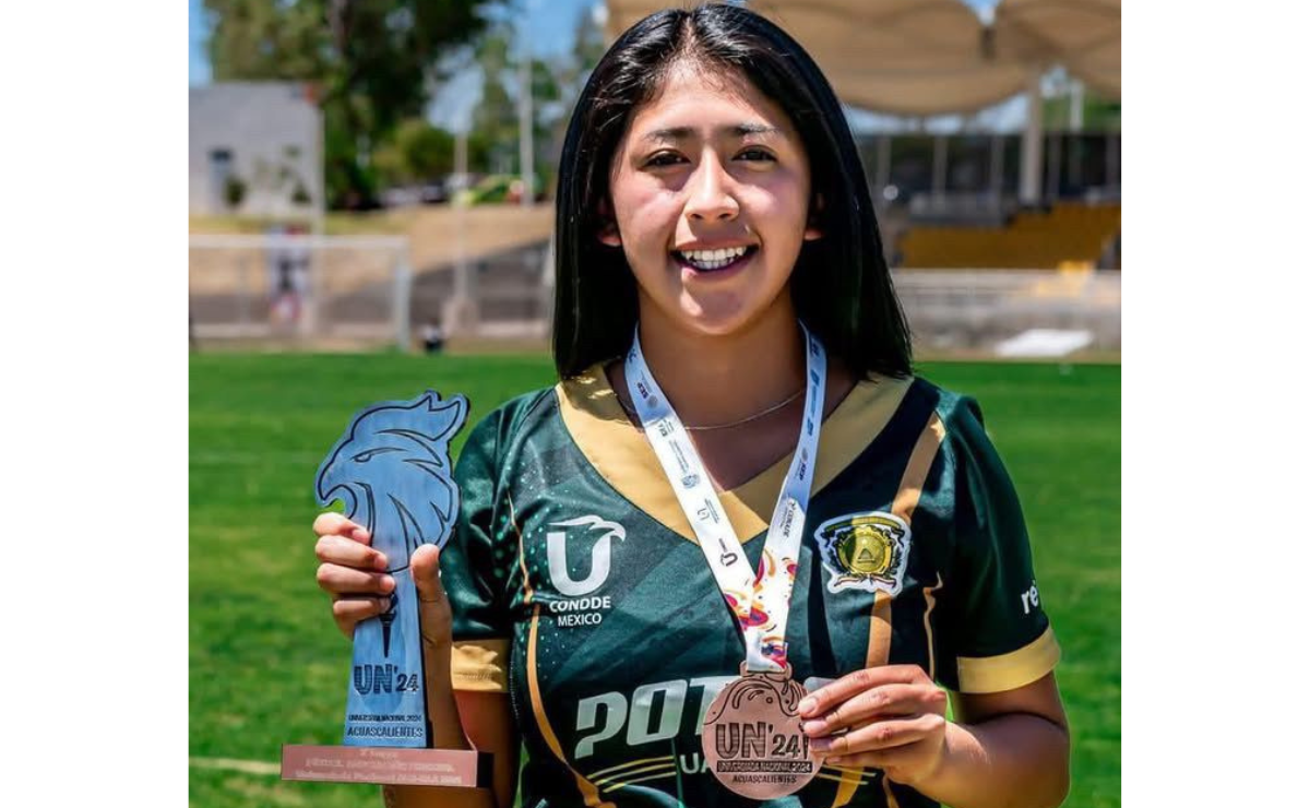 Leslie Yoali García, futbolista de la UAEMex Foto: Especial