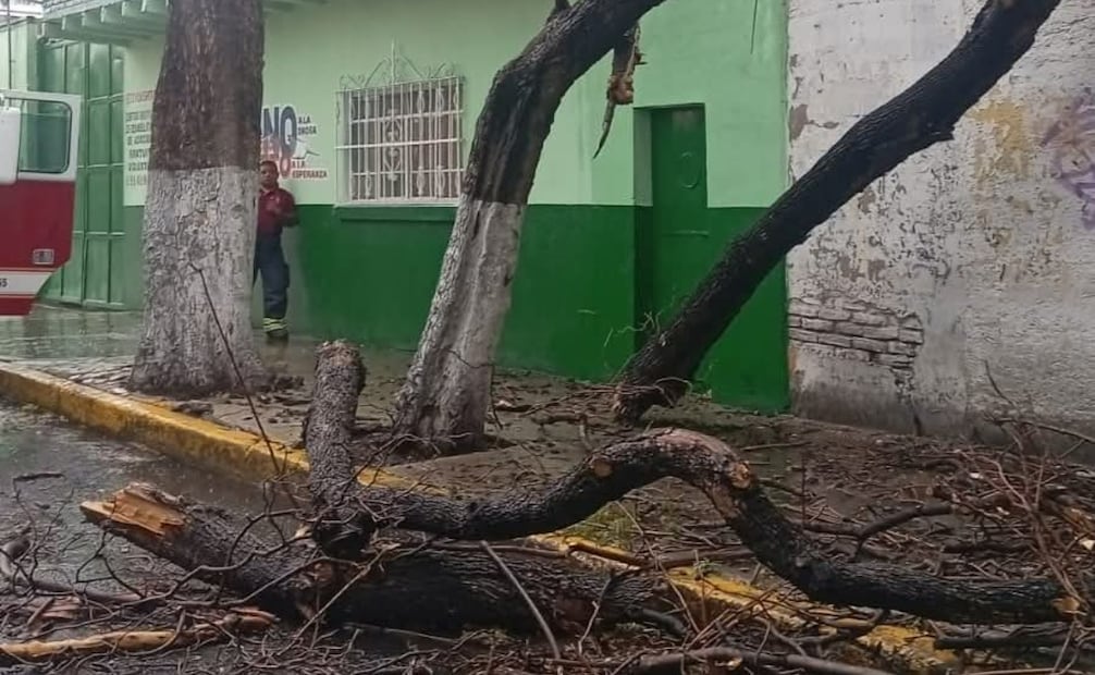 Atizapán y Naucalpan también registran lluvias moderadas; autoridades piden a conductores extremar precauciones. Foto Especial